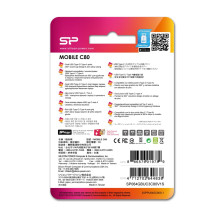 „Silicon Power Mobile C80“ USB atmintinė, 64 GB, USB A tipo / USB C tipo 3.0 (3.1 kartos 1), titano spalvos