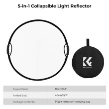 K&F 5-In-1 Circular Reflector Kit - 110 cm