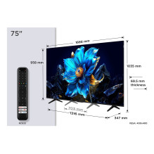 TCL P79K 75P79K televizorius 190,5 cm (75") 4K „Ultra HD“ išmanusis televizorius „Wi-Fi“ metalinis 450 cd/m²