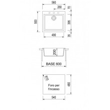 Stone sink Plados-Telma CUBE ON5610 14MQ Holy brown concrete color