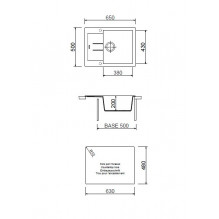 Stone mass sink plata -telma amanda am6510 29tg avena beige