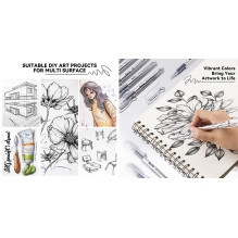 Professional graphic pens ARRTX (Black, 10pcs.)