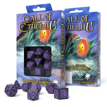 Call Of Cthulhu Orient Express Dice Set Black And Purple