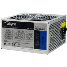 Maitinimo Blokas - Akyga 420 W 20+4 Pin ATX Pilkas Maitinimo Blokas - Akyga 420 W 20+4 Pin ATX Pilkas
