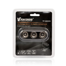 Automobilių Priedai - Vakoss TP-3263CK Cigarette Lighter Splitter Black