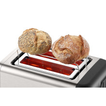 Toaster - Bosch TAT3P420 2 slices 970 W defrost, variable crust control, removable crumb tray, black stainless steel