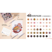 Double-sided markers - felt-tip pens ARRTX Oros (48 colors, skin tones)