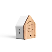 Zwitscherbox Satellite Red Cardinal sounding box - nesting box (Wood color)