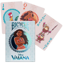 Žaidimų Kortos - Disney Vaiana Bicycle Kaladė 52 Kortos su Džokeriais