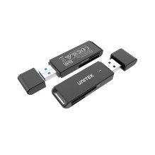 Atminties Kortelių Skaitytuvas - UNITEK Y-9327A USB 3.2 Gen 1 Type-A 2 Slots Black