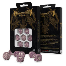 Gaming Dice Set - Dracopolis The Yucatan Featherwing 7 Dice Sand Color