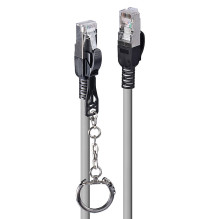 Network Cable - LINDY Cat.6A S / FTP LSZH Network Shielded Cable, RJ45, M / M, 500MHz, 0.3 m, Grey