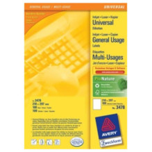 Label - Avery Zweckform 3478 A4 210x297mm 100 Sheets White