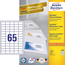 Labels - Avery Zweckform 3666 38x21.2mm A4 White Labels 100 Sheets