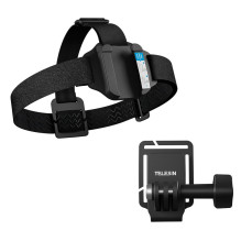 Action Camera Accessory - Telesin QHM-001 Head Strap for GoPro and DJI Osmo Action