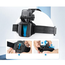 Action Camera Accessory - Telesin QHM-001 Head Strap for GoPro and DJI Osmo Action