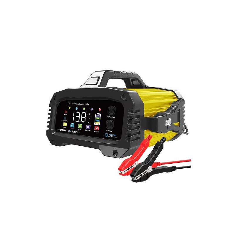 Įkroviklis - Baterijų Įkroviklis HiSmart 12V 25A / 24V 15A Automatinis su Išmaniuoju Įkrovimu