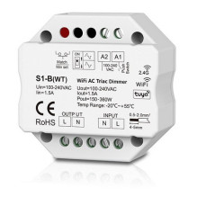 Smart Light Dimmer - S1-B(WT) AC Triac Dimmer 400W Halogen 200W LED Wi-Fi