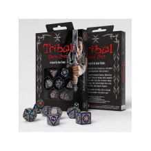 Board Game - Q-WORKSHOP Tribal Dice Set 7 Dice Blue-Green and Beige