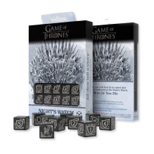 Board Game - Q-WORKSHOP Game of Thrones Night's Watch Dice Set 10xD6 Black