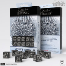 Stalo Žaidimas - Q-WORKSHOP Game of Thrones Nakties Sargybos Kauliukų Rinkinys 10xD6 Juodas