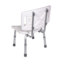 Mobility aid - ActionMed shower chair with adjustable height and backrest, silver