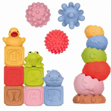 Toy - Tullo Sensory Blocks 18 Pcs. Assorted Colors