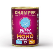 Dog food - CHAMPER puppy turkey wet food for young dogs 400g