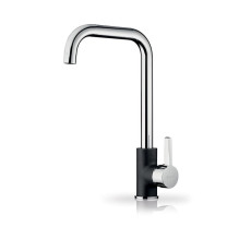 Kitchen Faucet - Pyramis Silvio Duo Granite / Chrome Swivel Spout