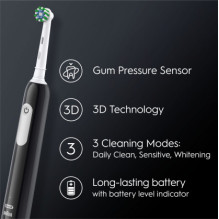 „Oral-B D305.513.3 Pro Series 1 Cross Action“ juodos spalvos