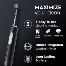 „Oral-B D305.513.3 Pro Series 1 Cross Action“ juodos spalvos