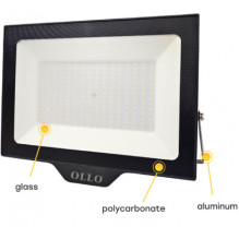 OLLO LED drėgmei atsparus lauko prožektorius 20W, 2000Lm, 4000K, IP65