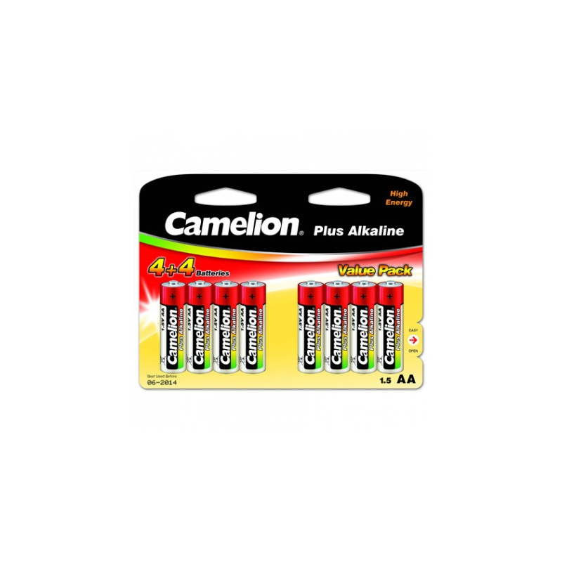Camelion Plus Alkaline AA (LR06), 8 (4+4) value pack