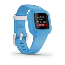 Activity Tracker with Bracelet - Garmin Vivofit Jr. 3 MIP Pedometer, Heart Rate Monitor, Blue