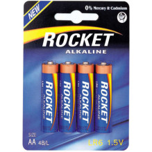 „Rocket LR6-4BB“ 4 šovinių pakuotė blisterinėje pakuotėje