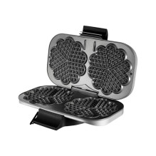 Waffle Maker - Unold Double Waffle Maker 48241, Non-Stick Plates, Adjustable Temperature, Black / Silver