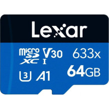 Lexar Micro SDHC 64GB 10 klasė LMS0633064G-BNNNG