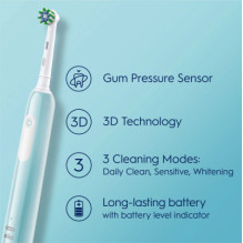 „Oral-B D305.513.3 Pro Series 1“ Karibų mėlyna + kelioninis dėklas „Oral-B D305.513.3 Pro Series 1“ Karibų mėlyna + kelioninis dėklas