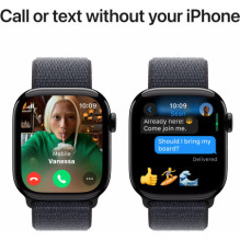 „Apple Watch Series 10 Cellular“ 42 mm juodos spalvos / rašalinis dirželis