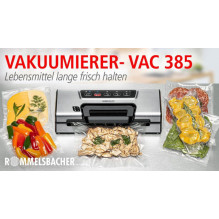 „Rommelsbacher VAC 385“ nerūdijančio plieno / juodos spalvos