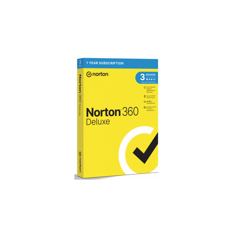 „NORTON 360 Deluxe“ antivirusinė programa, 3 vnt., 1 metai