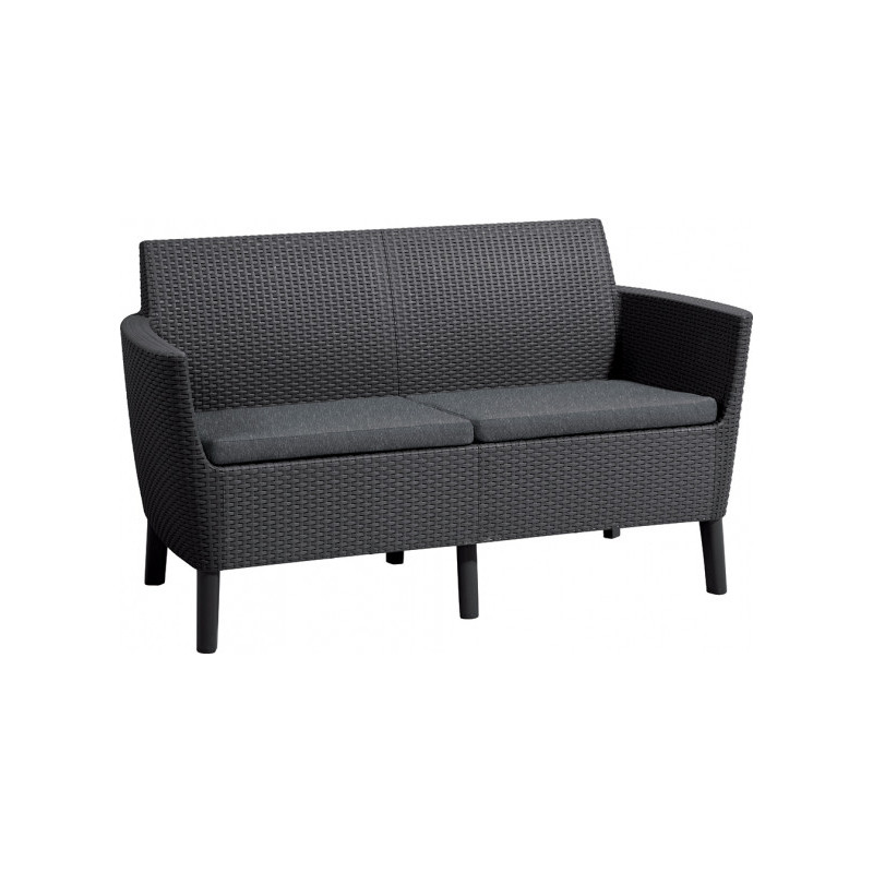 Keter Garden Salemo pilka dvivietė sofa