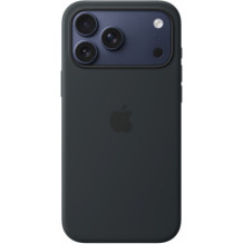 „Apple“ silikoninis dėklas su „MagSafe“ apsauga „iPhone 17 Pro Max“, juodas
