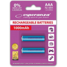 Esperanza EZA101B 1000mAh 2 vnt. pakuotė lizdinėje pakuotėje
