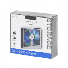 Vivanco CD / DVD Jewel case Black, 5 pcs.