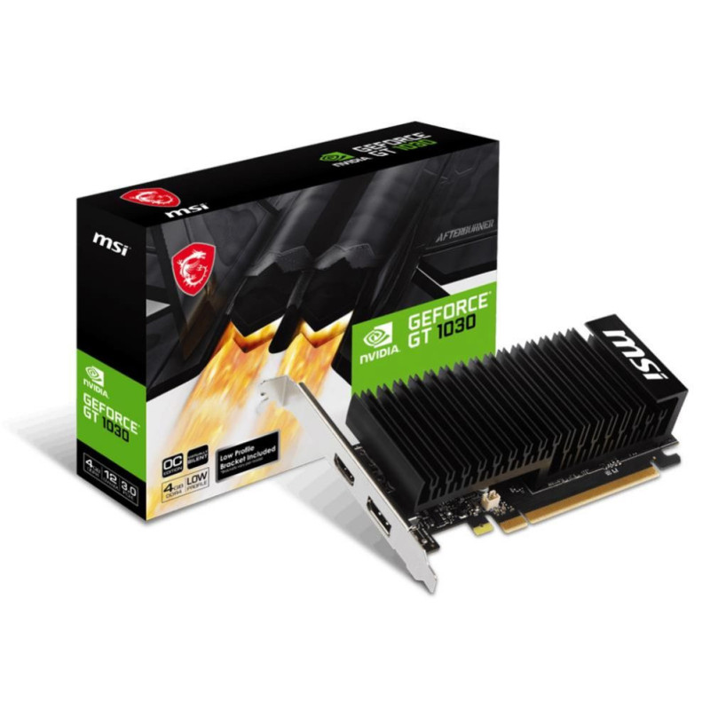 MSI Graphics Card, , 4 GB, DDR4, 64 bit, GPU 1430 MHz, 1xHDMI, 1xDisplayPort, GT10304GHD4LPOC