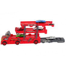 LEAN Toys Large 3-storey truck trailer Heavy Duty Truck With extendable Car Laun