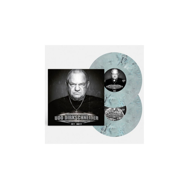 Atomic Fire UDO DIRKSCHNEIDER „My Way“ (balta / juoda / mėlyna marmurinė vinilo plokštelė, pasirašyta)