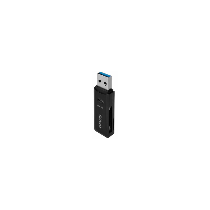 Kortelių skaitytuvas Savio USB 3.0 SD skaitytuvas, juodas