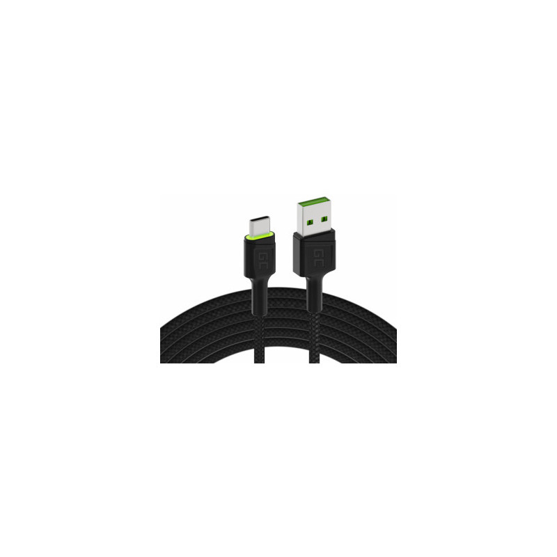 Green Cell GC Ray USB Male - Type-C Male Fast Charging with LED Diode 1.2m